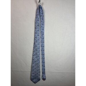 Vineyard Vines Fish  And Sailing Blue 100% Silk Men's Neck Tie58L W3.25